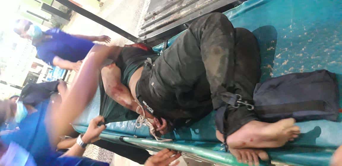 Foto tersangka saat di ranjang RSUD Pasuruan.