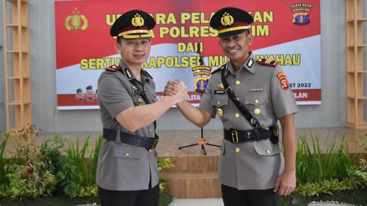 KUTAI TIMUR - Kompol Damus Asa Gantikan Kompol Triyanto Jabat Wakapolres Kutim. Kutai Timur merupakan wilayah penghasil batu bara dan kelapa
