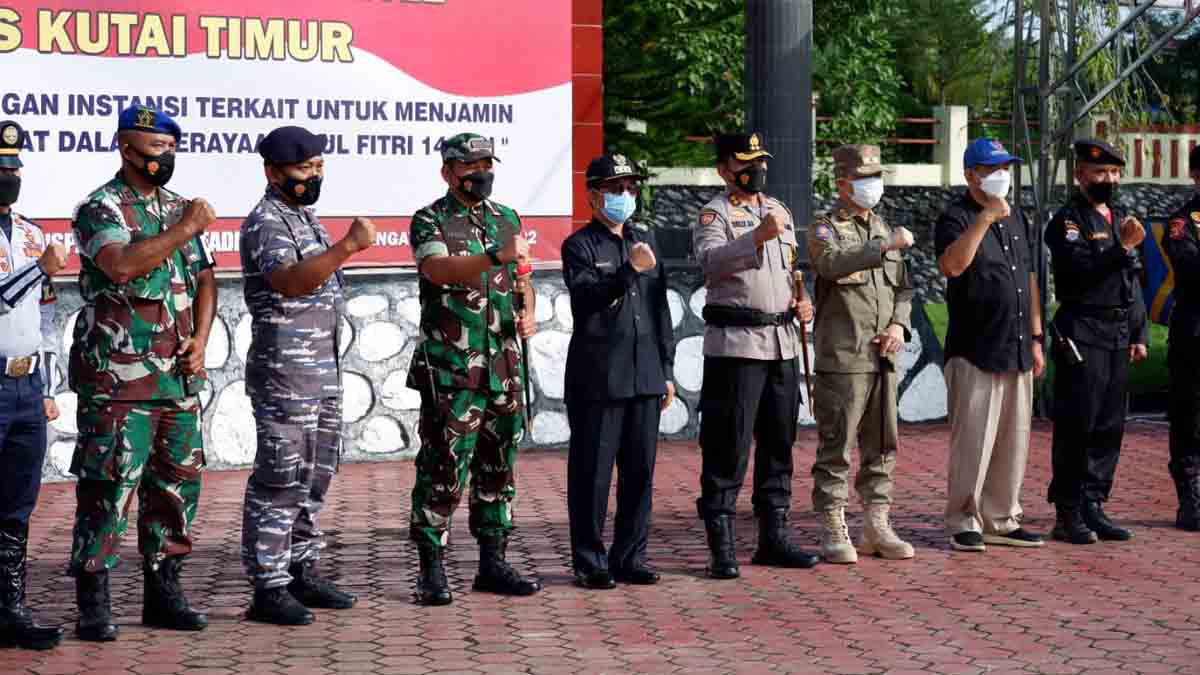 Apel Ketupat 2022, Polres Kutim Terjunkan 481 Personil Gabungan